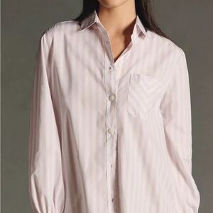 rag & bone Light Pink Striped Button-Down Shirt